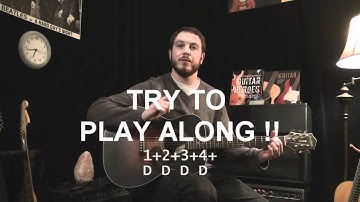 STRUMMING LESSON (PART 2, STEP 3) - QUARTER NOTE RHYTHM OVER Em G