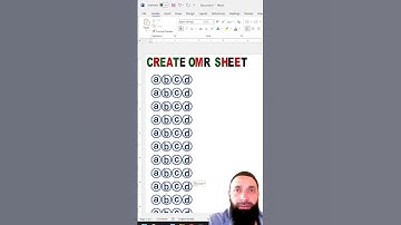 Create OMR Sheet in MS Word with Just One Shortcut – It’s Real! #OMR #tricks #shortcut #word #office