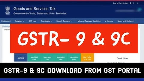 how to download GSTR-9 & 9C from GST portal I download GSTR-9 & 9C I Suman Education hub english