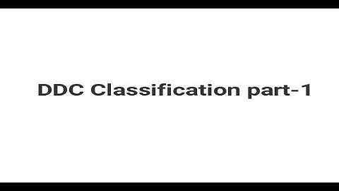 DDC classification part 1
