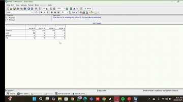 Tugas Aplikasi Komputer Ekonomi, Soal Aplikasi POM no. 1