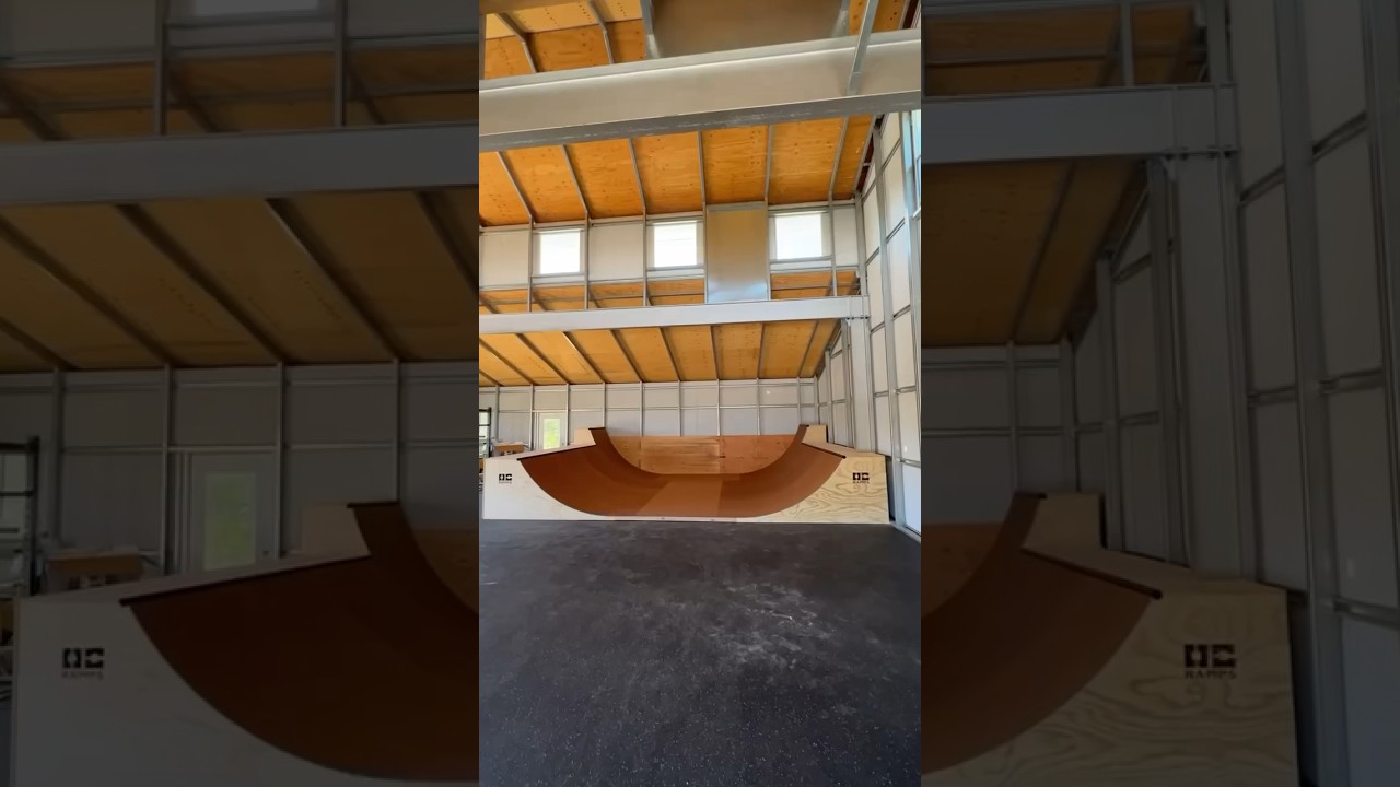 Building the perfect mini ramp in a barn‼️🤯🛹✅ filmed by 