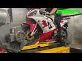 Yamaha YZF R1 1999, Dyno Power run, Std air filter, Std headers with aftermarket silencers, P3 tunin