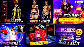 CALENDÁRIO SEMANAL - NOVO GELO GRÁTIS, HALLOWEEN 2022, BÔNUS 100%, DATA DA ATUALIZAÇÃO - FREE FIRE