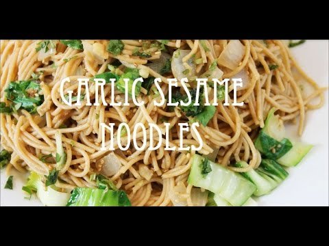Garlic Sesame Noodles | Lacto-Ovo Vegetarian Recipe | Whole Wheat Noodles