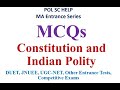 Important mcqs on constitution and indian polity for ma entrance tests and ugcnet