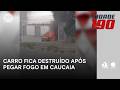 Carro fica destruído após pegar fogo em Caucaia | Cidade 190