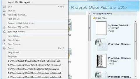Publisher 2003 Tutorial Exiting Publisher Microsoft Training Lesson 1.17