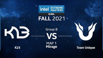 CS:GO - K23 vs. Team Unique [Mirage] Map 1 - IEM Fall 2021 - Group B - CIS