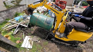 チビユンボでゴミ山を片付けて物置き場にする