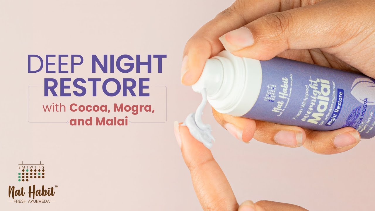 Fresh Overnight Malai | Natural Ayurvedic Face Moisturizer | Deep Night Restore With Cocoa & Mogra