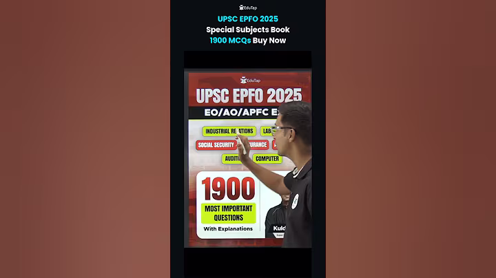 UPSC EPFO Practice Set Book 2025 | EPFO APFC & EO AO Special Subjects Practice Questions Booklist