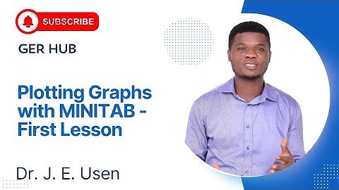 Plotting Graphs With MINITAB - First Lesson