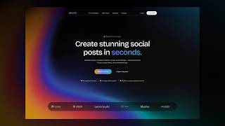 AI social media post generator SaaS hero section UI design | SaaS Product Design | Webflow Developer screenshot 4