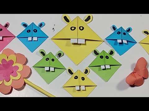 Видео: Bunny Corner Bookmark Paper Craft For Kids | Very Easy Paper Craft | Happy Owl