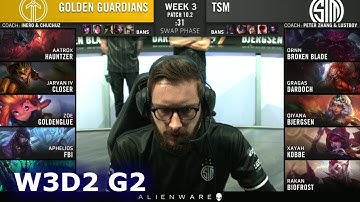 Golden Guardians vs TSM | Week 3 Day 2 S10 LCS Spring 2020 | GG vs TSM W3D2