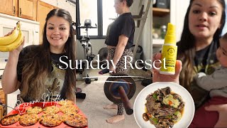 Sunday Reset Mom of 4 on my postpartum weight loss journey, What I eat in a day | Workouts with kids