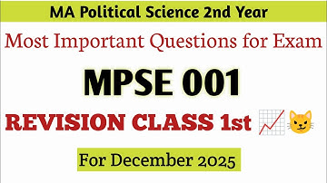 mpse 001 revision class for december 2025 | mpse 001 important questions with answers december 2025 