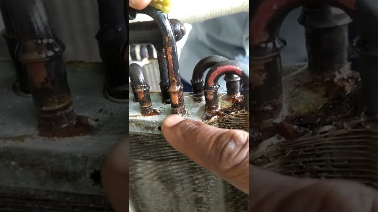 short AC cooling coil leakage YouTube