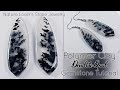 Polymer clay dendrite  dendritic opal gemstone earrings tutorial  lovicraft