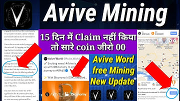 Avive Mining New Update|Avive Network claim new update|Avive free crypto claim new update||