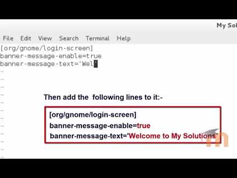 Redhat Linux 7 Tutorial in HINDI - Displaying Text Banner on Login Screen