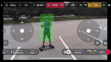 Parrot Anafi drone man or follow me feature on Boosted Board:Walk-through!!🤔