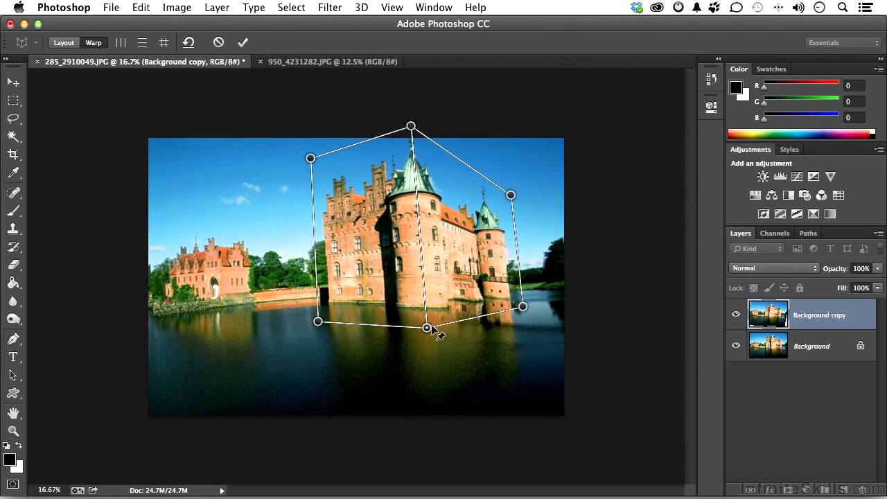 Adobe Photoshop CC Tutorial | Perspective Warp - YouTube