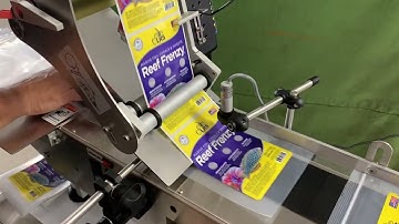 Mylar Poly Bag Labeller , Clear Pouch Labeling Machine USA Canada - JDA