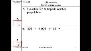 MATEMATIK UPSR: KEMAHIRAN ASAS MENGIRA