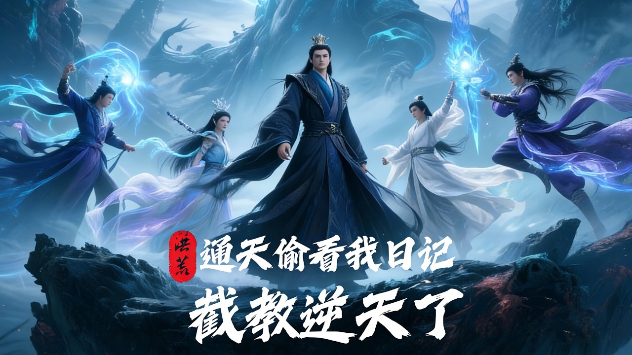 【一口气看完】《洪荒：通天偷看我日记截教逆天了》：绑定日记系统，写出的日记预示未来，宗门靠着他的日记逆天改命！#穿越 #動漫