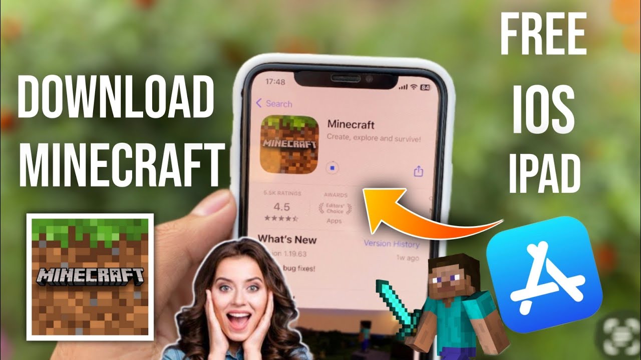 How to download Minecraft pe free In AppStore , on iPhone ch