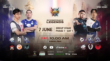 [English] MSC Group Stage Phase 1 - Day 1 | MLBB Southeast Asia Cup 2021