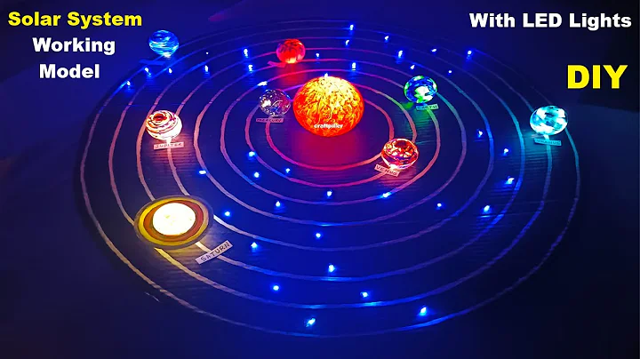 solar system working model using plastic balls | LED Lights | science exhibition - diy - craftpiller