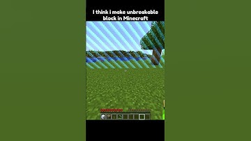 How i make unbreakable block in Minecraft l #unbreakable #minecraft #shorts