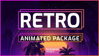 Retro Stream Package | Animated Twitch Overlays, Alerts.