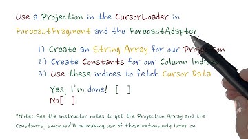 Leveraging Projections Quiz - Developing Android Apps