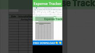 Free Expense Tracker #excel #budget #finance #canada #exceltips #foryou #follow #freedownload #fyp