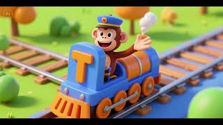 T Is For Train Monkey Rides Choo Choo Abc Alphabet Song For Kids Nursery Rhymes Kids Songs