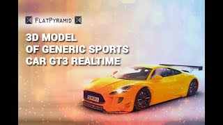 3D Model of Generic Sports Car GT3 Realtime Review