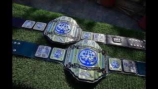 OFFICIAL 907 PRO TAG TEAM TITLE BELT | NORTHERN LIGHTS TITLE | HD ETCHING | HAND TOOLED LEATHER |