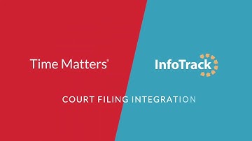 InfoTrack - Time Matters court filing integration