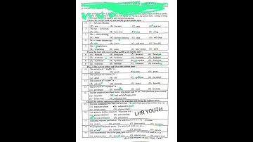 10th Class | English | Evening time | Paper | 2023 Solved McQ #youtubeshorts