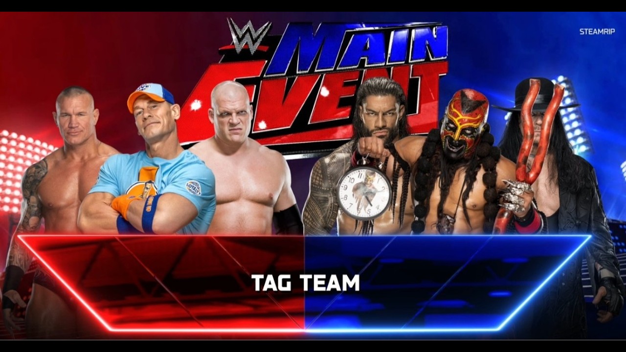 FULL MATCH - KANE & JOHN CENA & RANDY ORTAN VS UNDERTAKER & BOOGEYMAN & ROMAN REIGNS #wwe #2k25