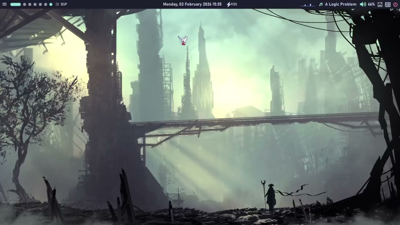 Minimal Windows Rice | YASB + Komorebi Setup (Clean & Aesthetic)