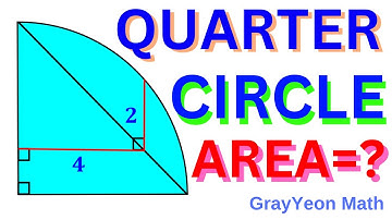 Find the area of the quarter circle #geometryskills #thinkoutsidethebox #mathpuzzles