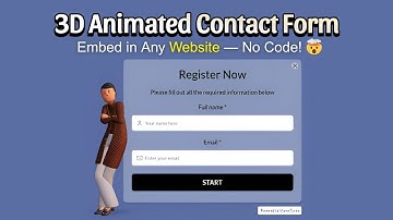 Create 3D Animated Contact Form with Visme AI 🔥 | Embed in Any Website Without Coding