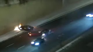 These Cars Keep Crashing (9-Car Pile-Up)