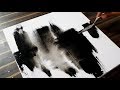 Making of Abstract Painting on Canvas / Black & White / Acrylics / Project 365 days / Day #0116