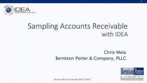 Sampling Accounts Receivable with IDEA